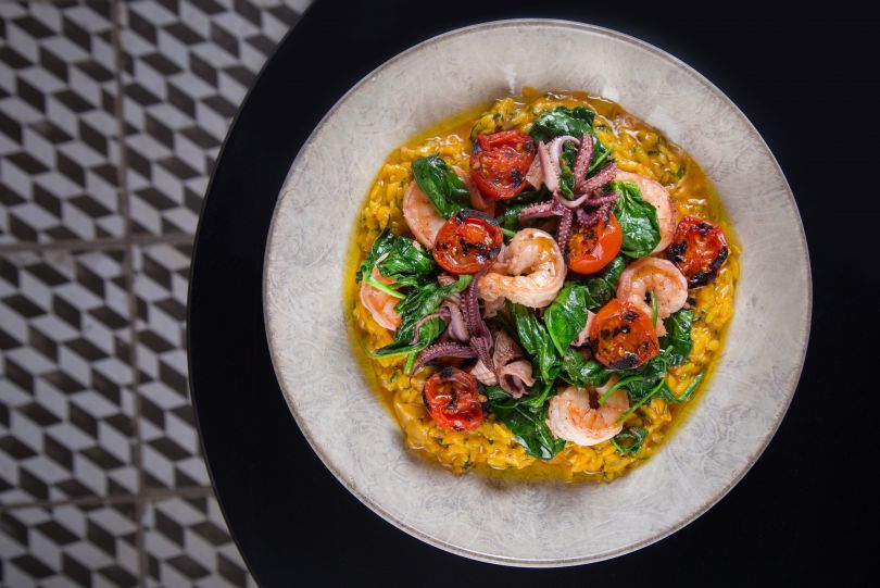Risotto with seafood